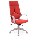 Everprof Trio Grey (кресло руководителя, ткань, красный, топган мульти DMSL, Китай) - фото