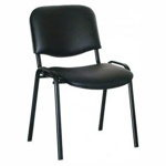 Кресло для посетителей Изо (кожзам, черный) - фото