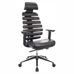 Эргономичное кресло Everprof Ergo Black (натуральная кожа, черный, синхро 1:3, Китай) - фото
