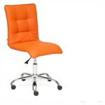 Кресло ZERO кож/зам, оранжевый 14-43 - фото