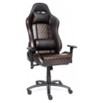 Кресло iCHESS кож/зам черный/коричневый - фото